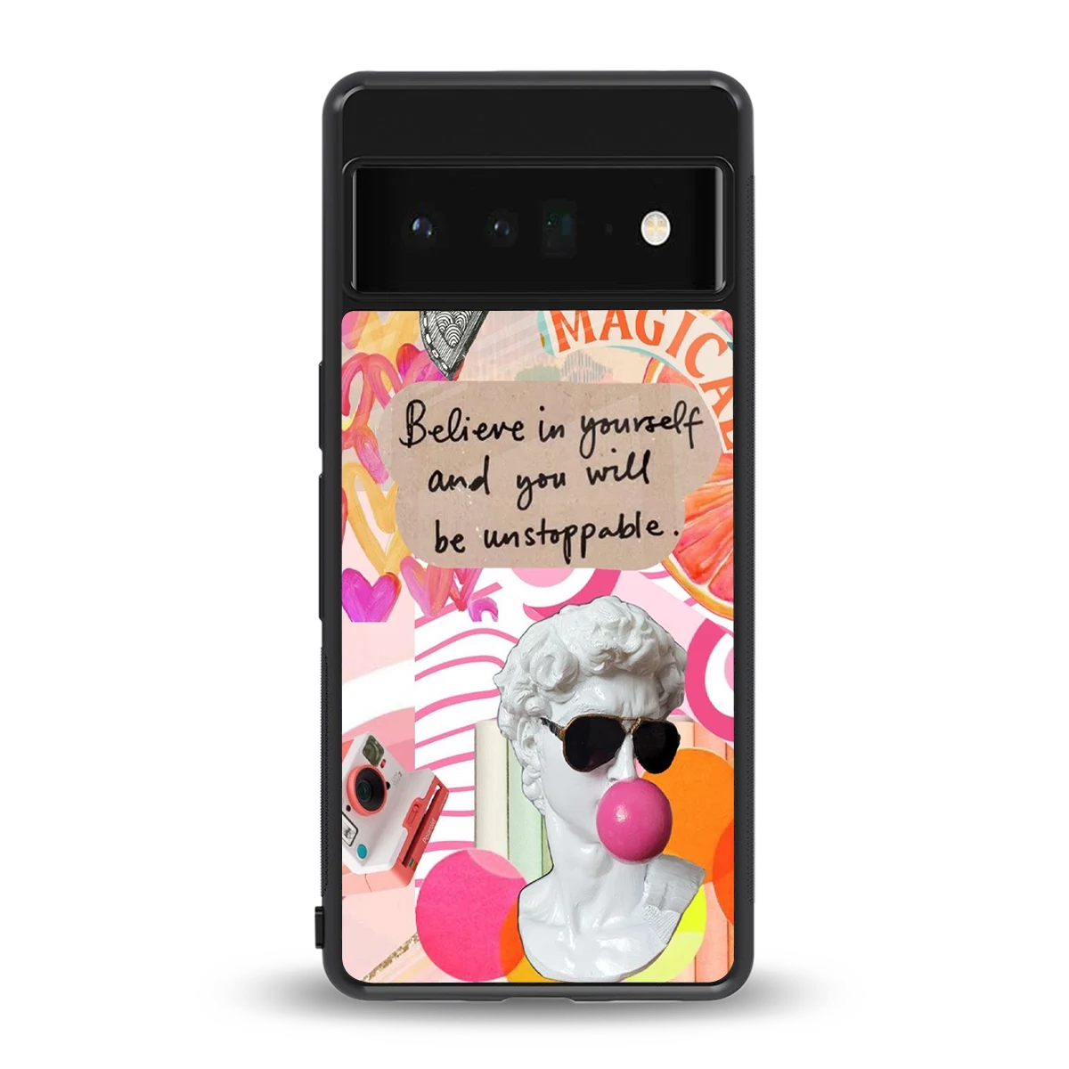 Unstoppable back phone cover | glass case for google pixel 6 pro