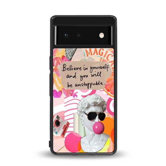 Unstoppable back phone cover | glass case for google pixel 6a