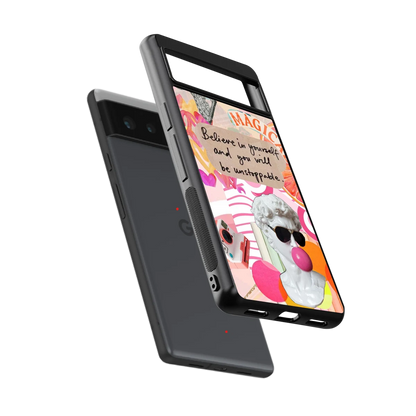 Unstoppable sleek google pixel 6a cover with tempered glass back and TPU edges