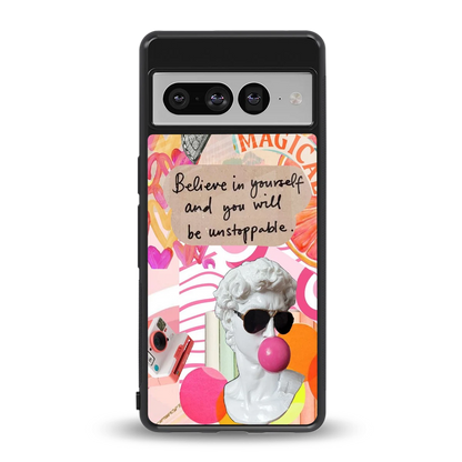 Unstoppable back phone cover | glass case for google pixel 7 pro