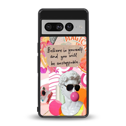 Unstoppable back phone cover | glass case for google pixel 7 pro