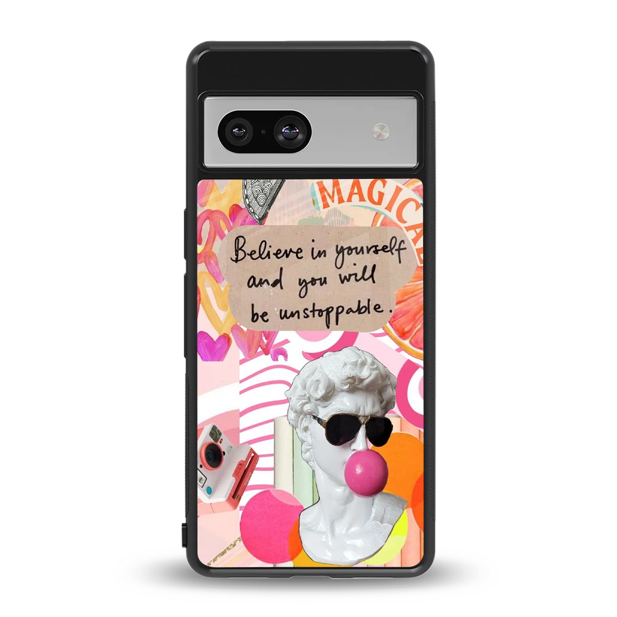 Unstoppable back phone cover | glass case for google pixel 7a