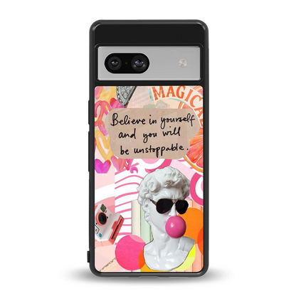 Unstoppable back phone cover | glass case for google pixel 7a