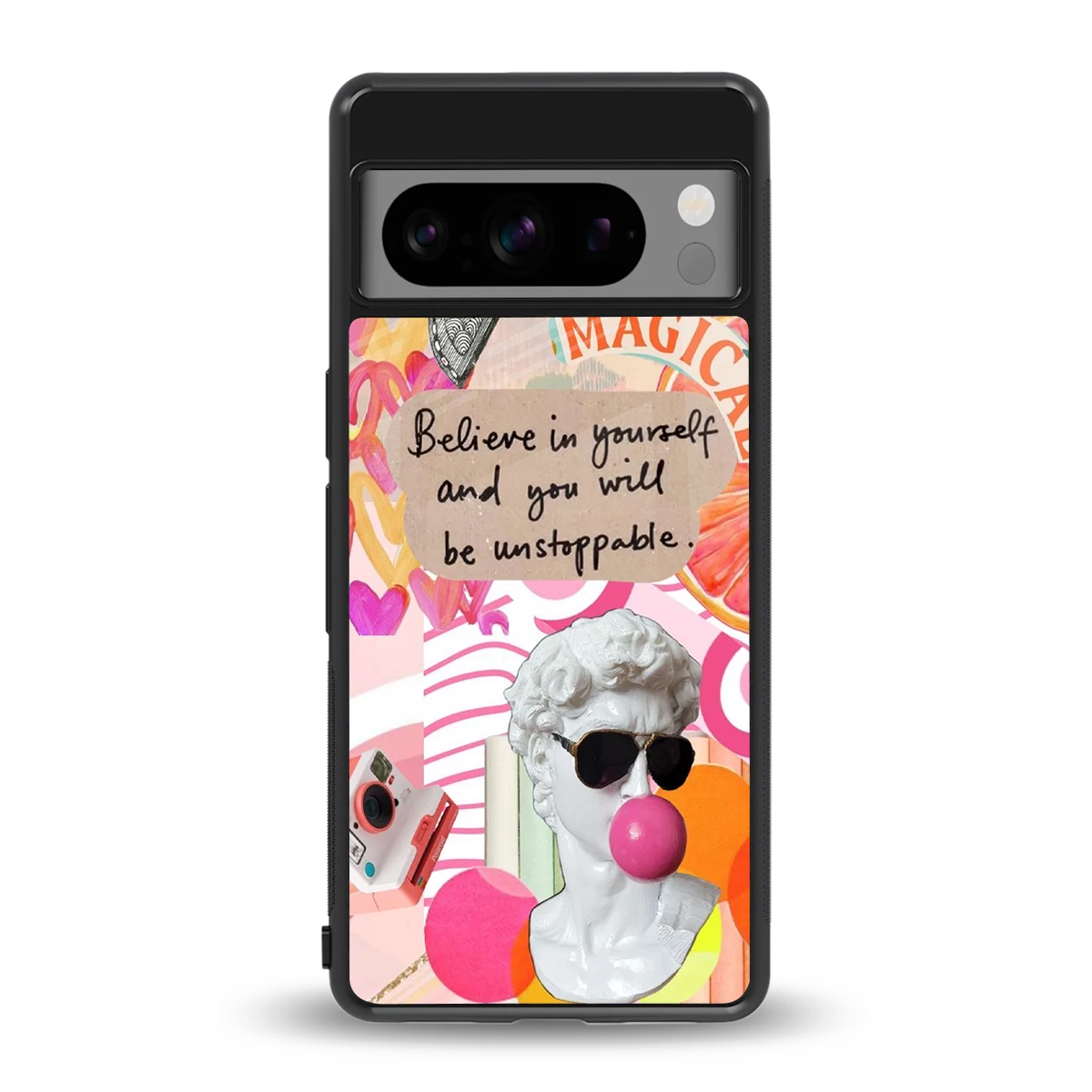 Unstoppable back phone cover | glass case for google pixel 8 pro