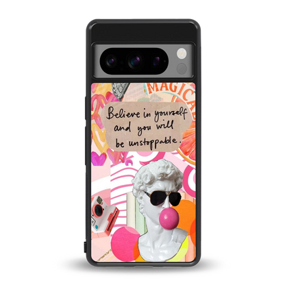 Unstoppable back phone cover | glass case for google pixel 8 pro