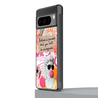 Unstoppable stylish phone case for google pixel 8 pro | glossy glass and slim fit