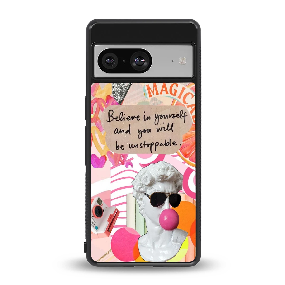 Unstoppable back phone cover | glass case for google pixel 8