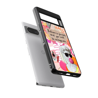 Unstoppable sleek google pixel 8 cover with tempered glass back and TPU edges