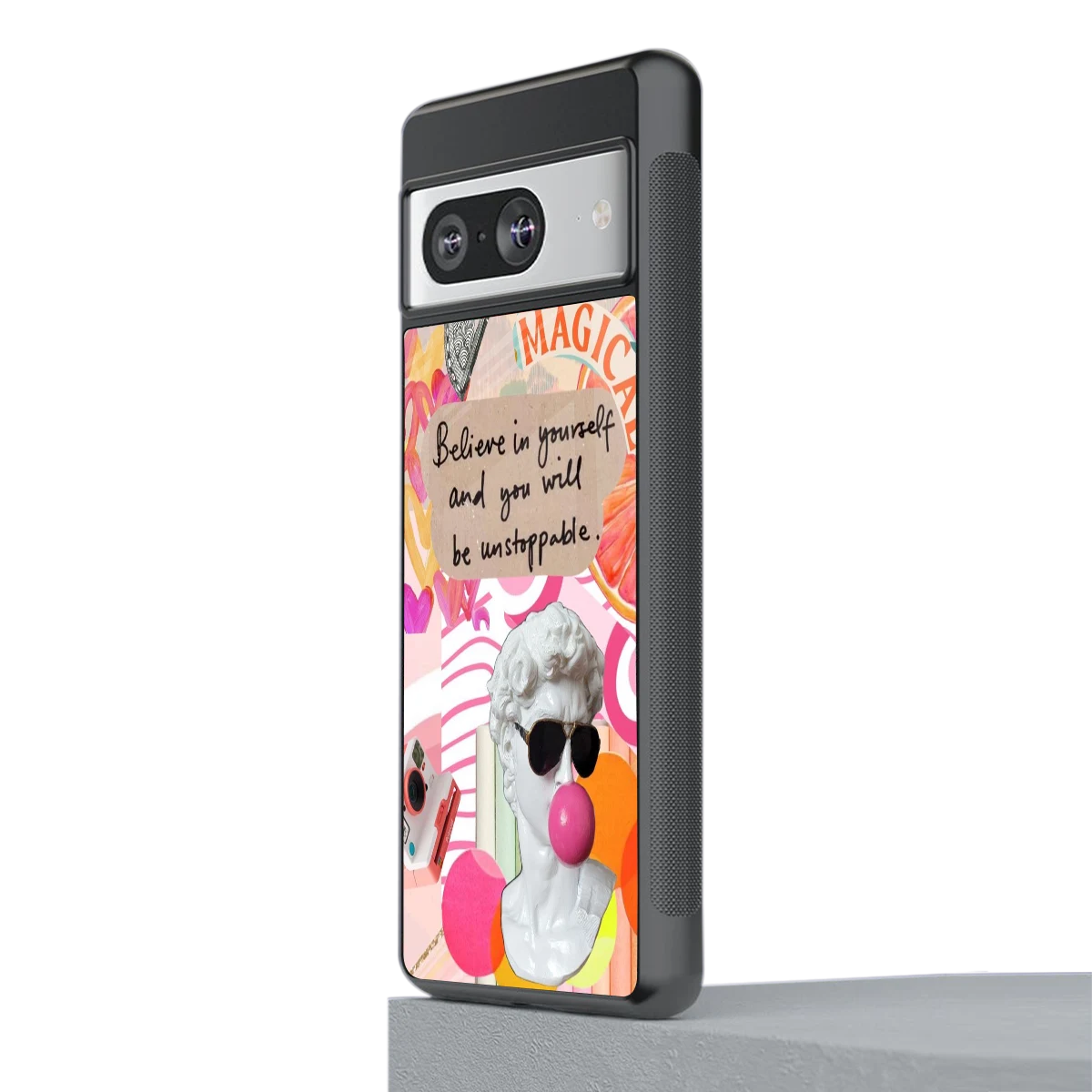 Unstoppable stylish phone case for google pixel 8 | glossy glass and slim fit