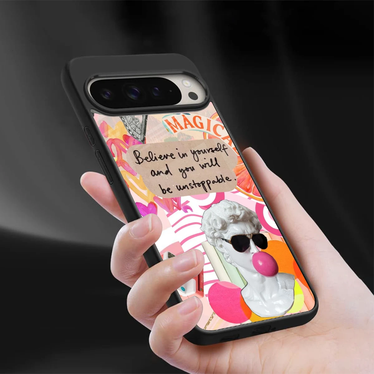 Unstoppable sleek google pixel 9 pro cover with tempered glass back and TPU edges