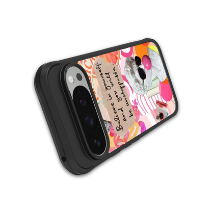 Unstoppable stylish phone case for google pixel 9 pro | glossy glass and slim fit