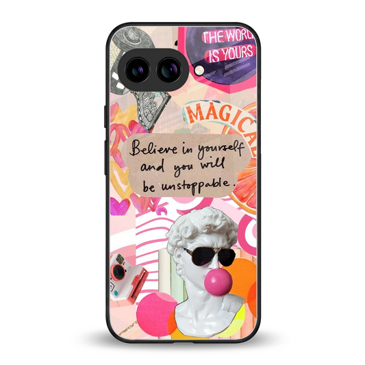Unstoppable back phone cover | glass case for google pixel 9a