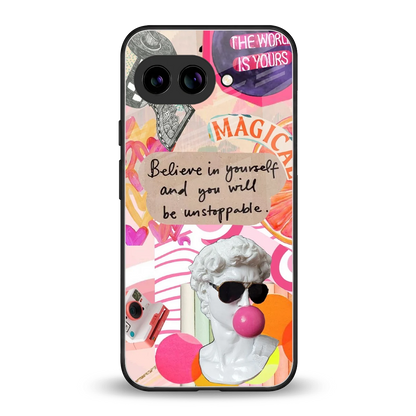 Unstoppable back phone cover | glass case for google pixel 10a