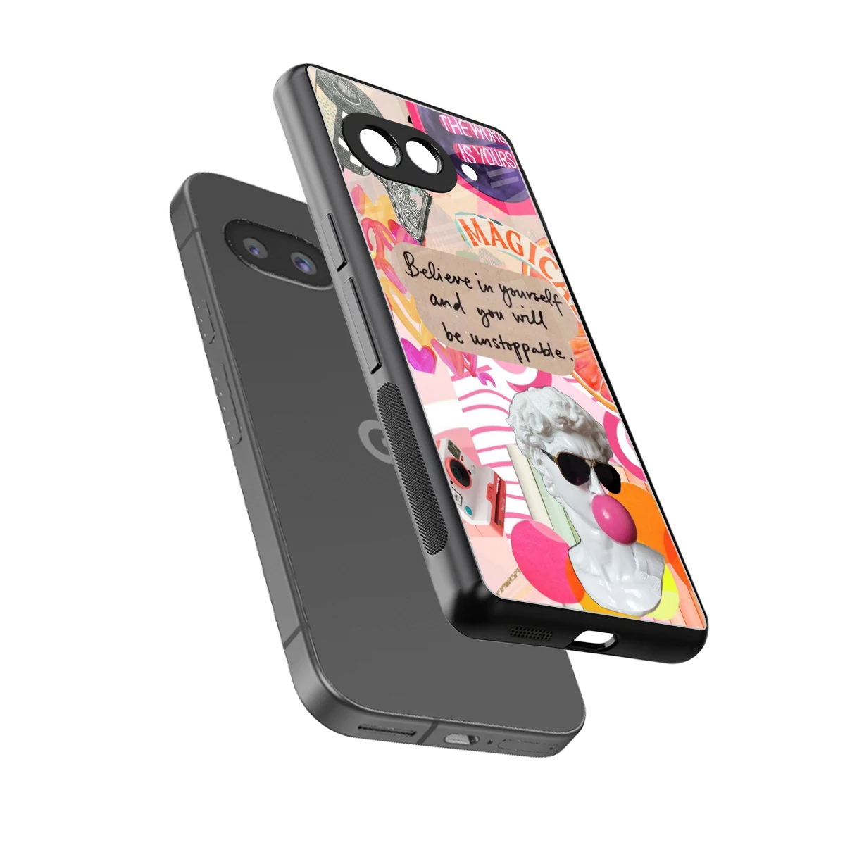 Unstoppable sleek google pixel 10a cover with tempered glass back and TPU edges