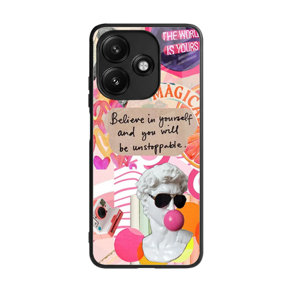 Unstoppable back phone cover | glass case for redmi 12 5g