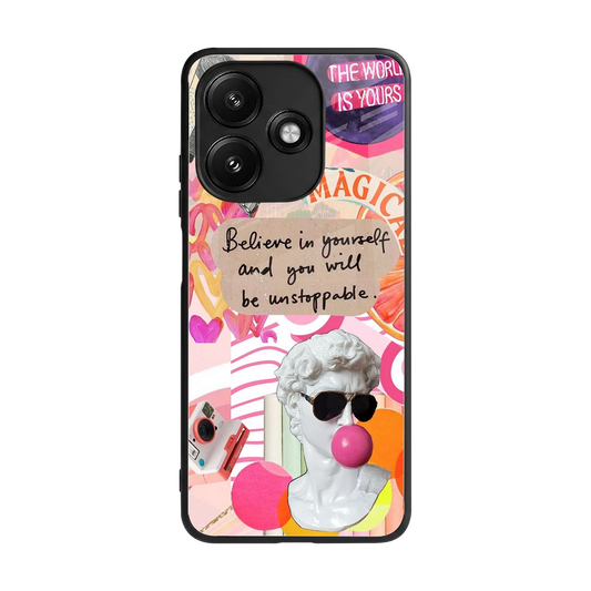 Unstoppable back phone cover | glass case for redmi 12 5g