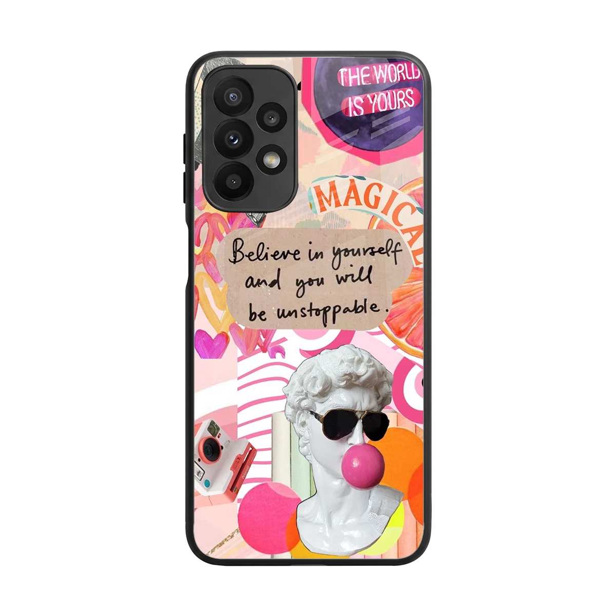 Unstoppable back phone cover | glass case for samsung galaxy a23