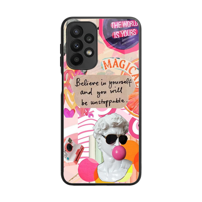 Unstoppable back phone cover | glass case for samsung galaxy a23