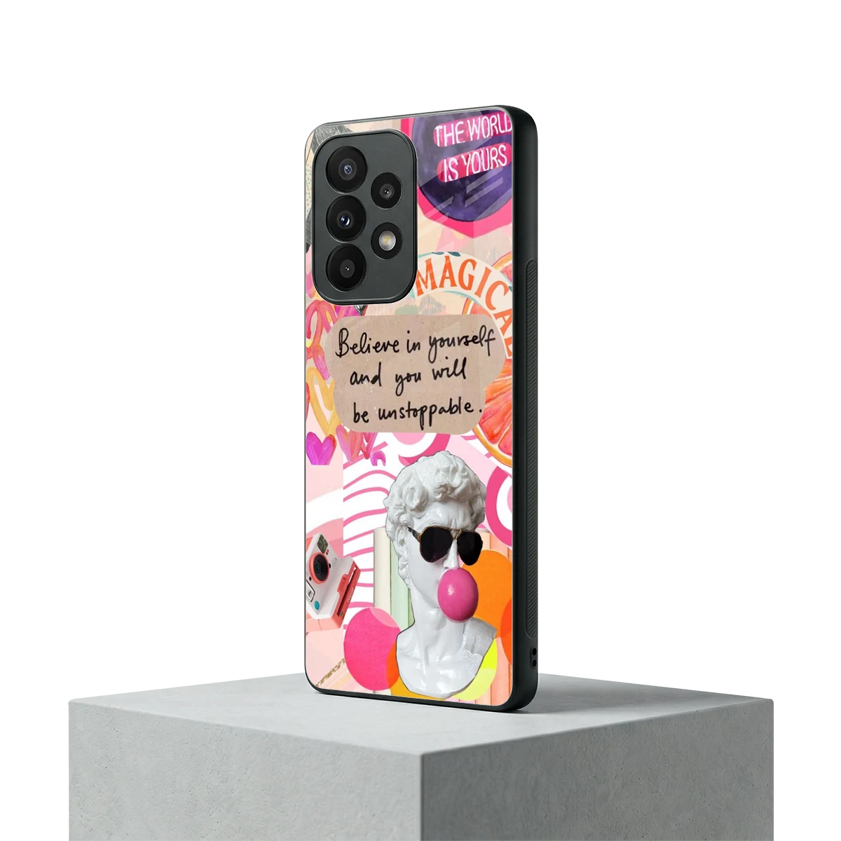 Unstoppable samsung galaxy a23 mobile cover | shockproof glass phone case