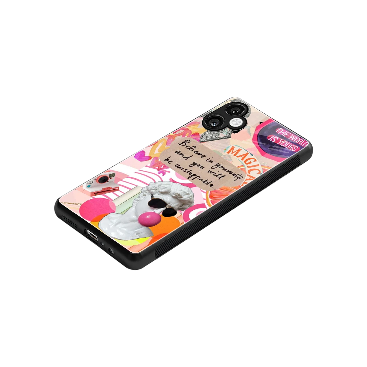 Unstoppable stylish phone case for samsung galaxy a06 5g | glossy glass and slim fit
