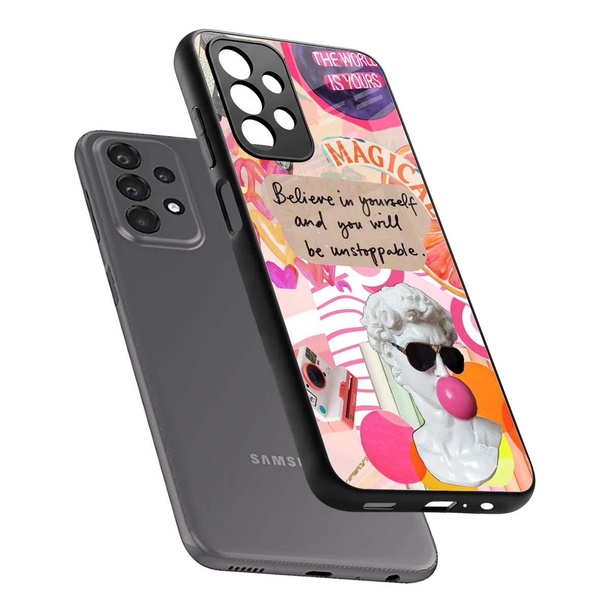Unstoppable sleek samsung galaxy a23 cover with tempered glass back and TPU edges