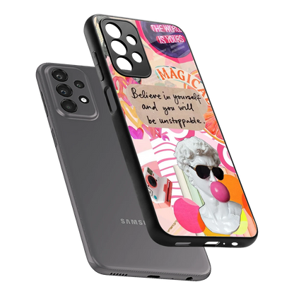 Unstoppable sleek samsung galaxy a23 cover with tempered glass back and TPU edges