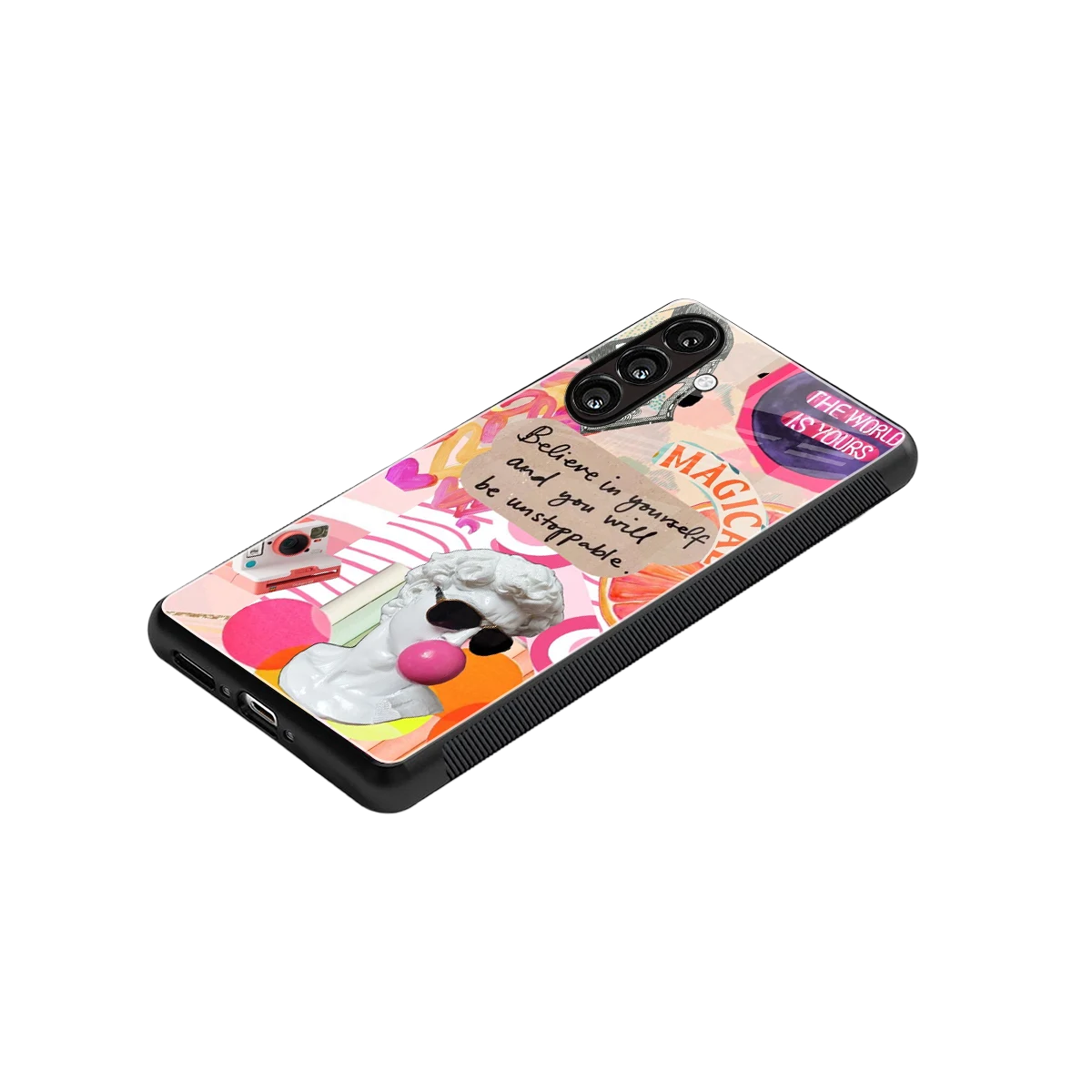 Unstoppable stylish phone case for samsung galaxy a37 5g | glossy glass and slim fit