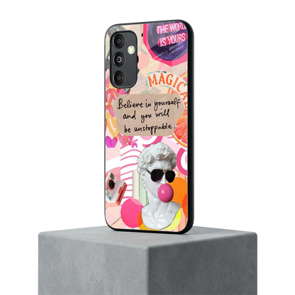 Unstoppable samsung galaxy m14 5g mobile cover | shockproof glass phone case