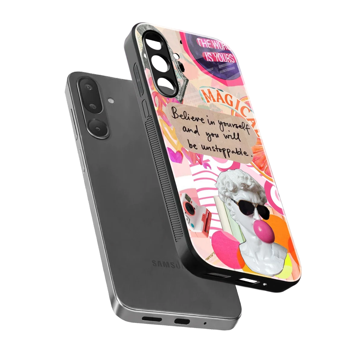 Unstoppable sleek samsung galaxy m16 5g cover with tempered glass back and TPU edges