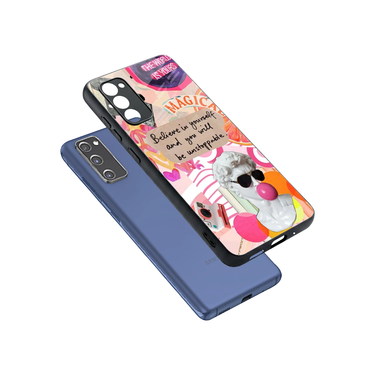 Unstoppable sleek samsung galaxy s20 fe cover with tempered glass back and TPU edges