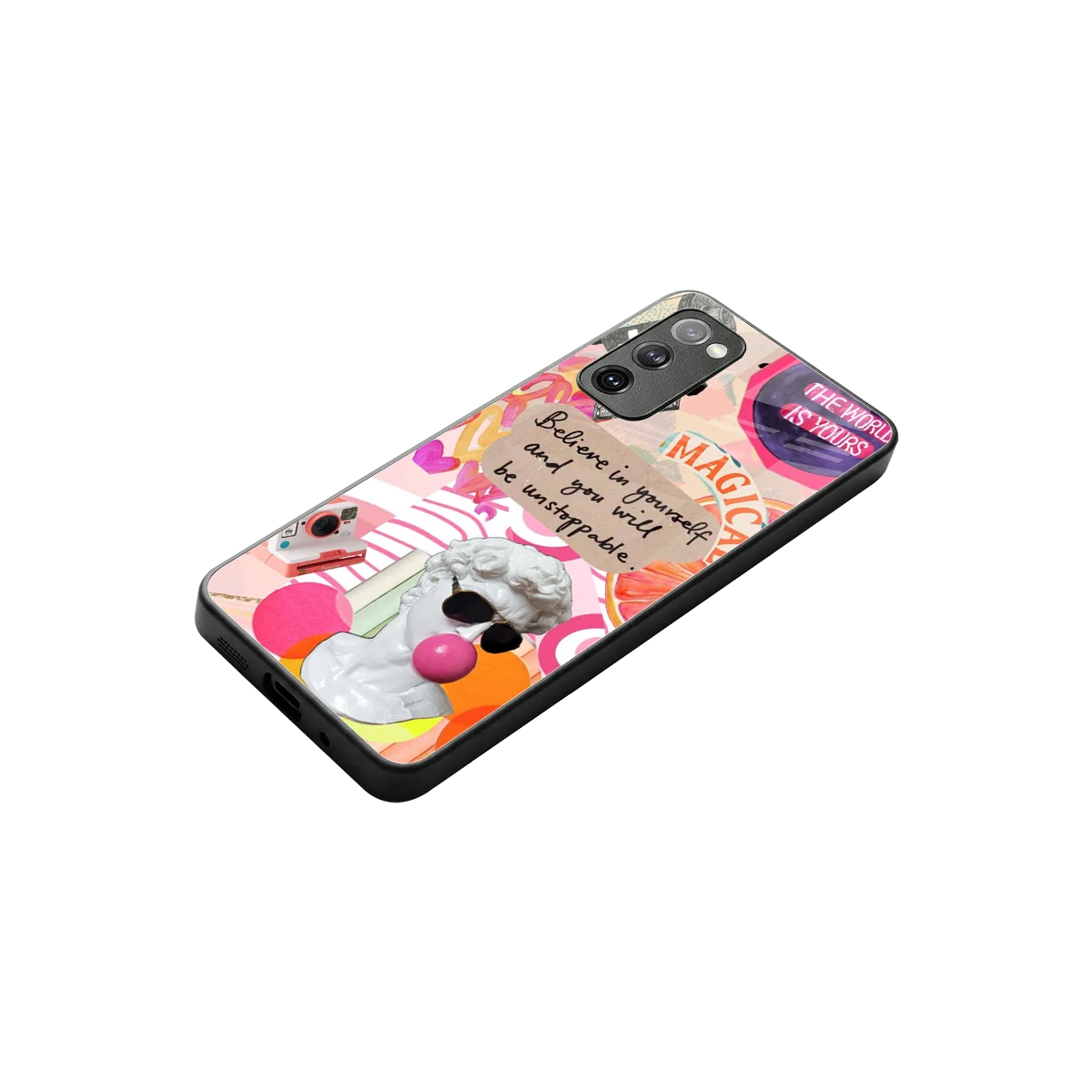 Unstoppable stylish phone case for samsung galaxy s20 fe | glossy glass and slim fit