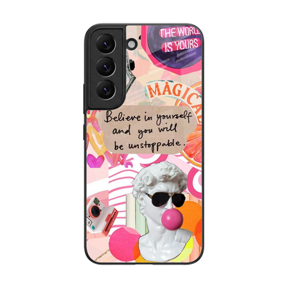 Unstoppable back phone cover | glass case for samsung galaxy s22
