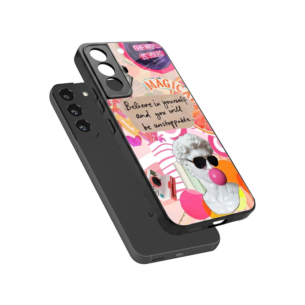Unstoppable sleek samsung galaxy s22 cover with tempered glass back and TPU edges