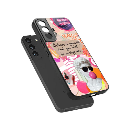 Unstoppable sleek samsung galaxy s22 cover with tempered glass back and TPU edges