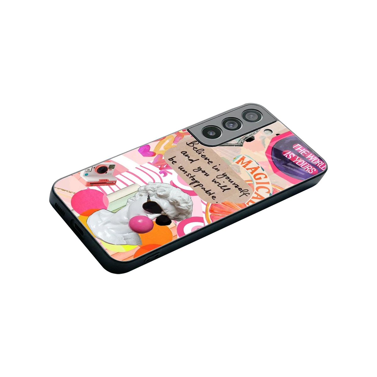 Unstoppable stylish phone case for samsung galaxy s22 | glossy glass and slim fit