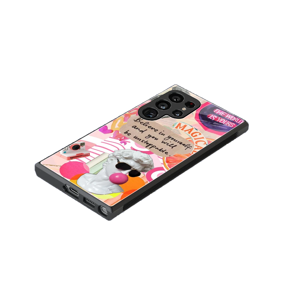Unstoppable stylish phone case for samsung galaxy s24 ultra | glossy glass and slim fit