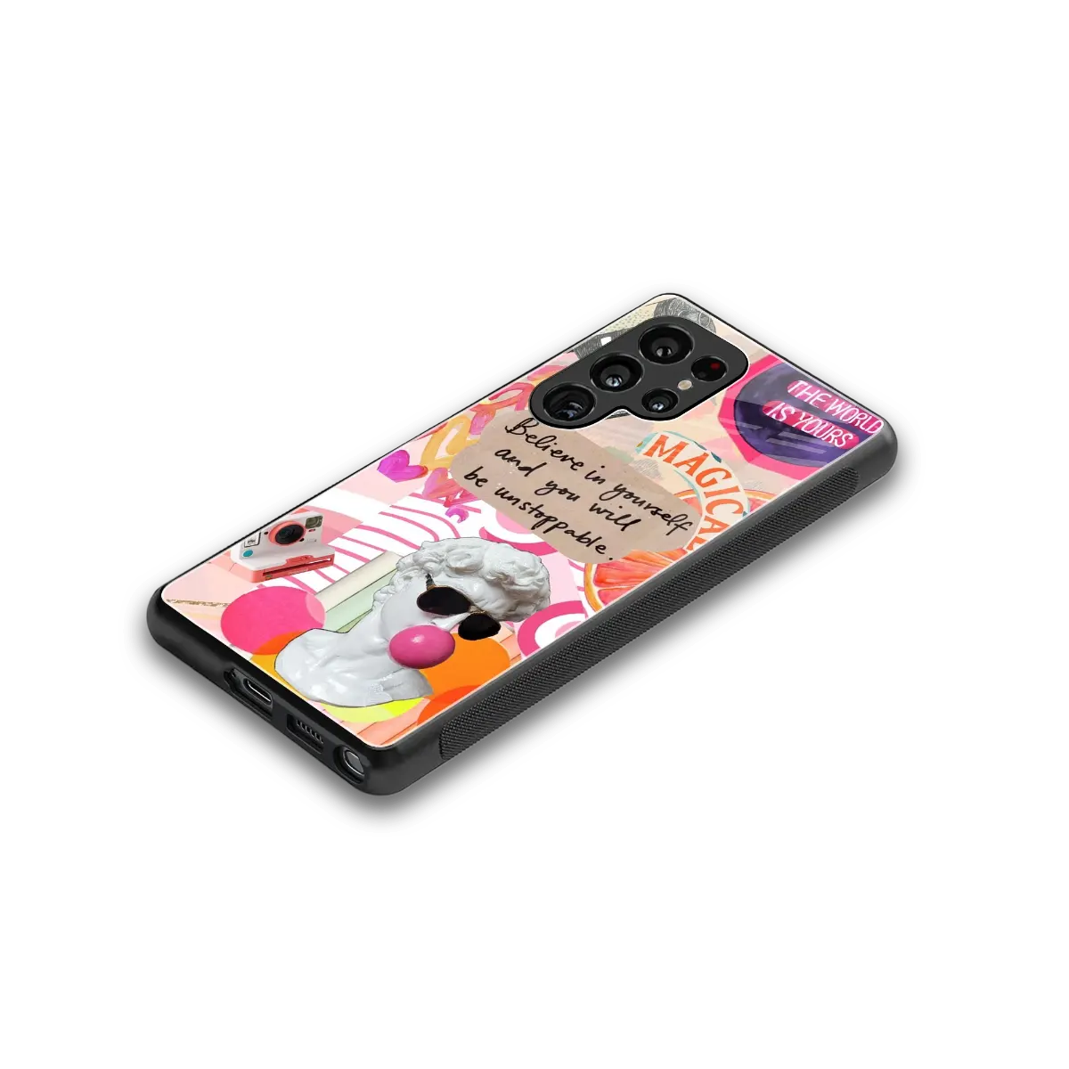 Unstoppable stylish phone case for samsung galaxy s25 ultra | glossy glass and slim fit