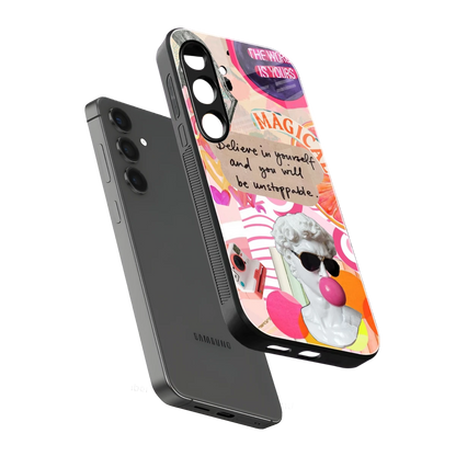 Unstoppable sleek samsung galaxy s24 cover with tempered glass back and TPU edges