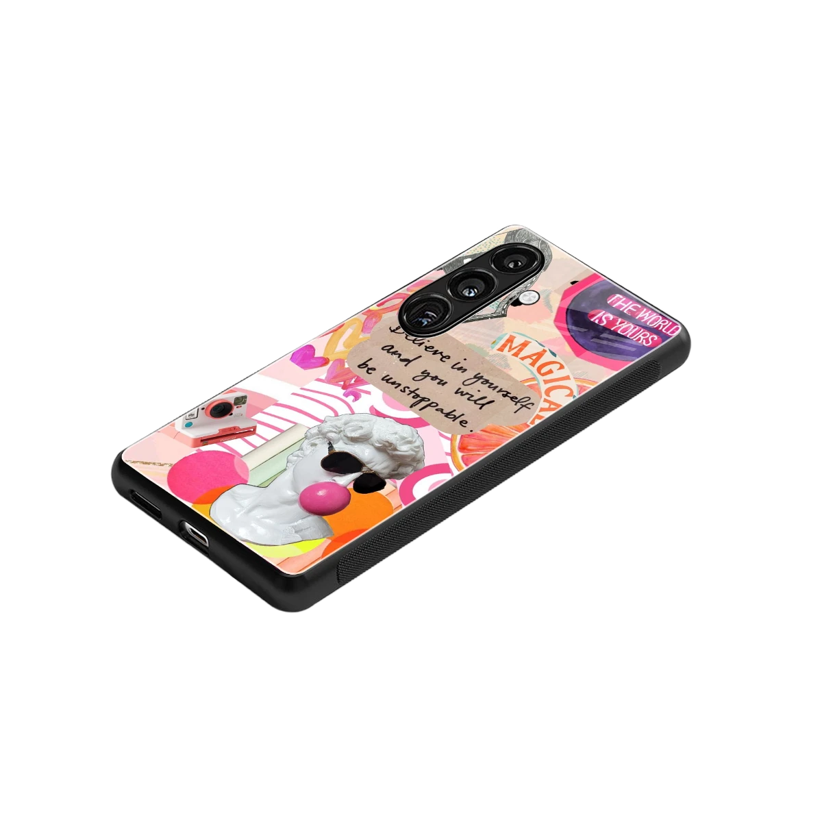 Unstoppable stylish phone case for samsung galaxy s24 | glossy glass and slim fit