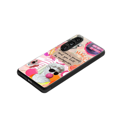 Unstoppable stylish phone case for samsung galaxy s24 | glossy glass and slim fit