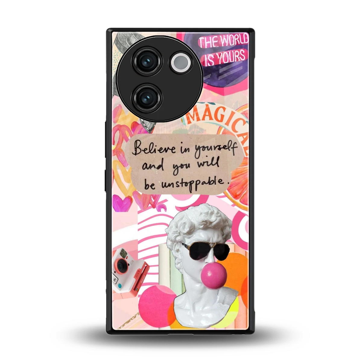 Unstoppable back phone cover | glass case for vivo v30e
