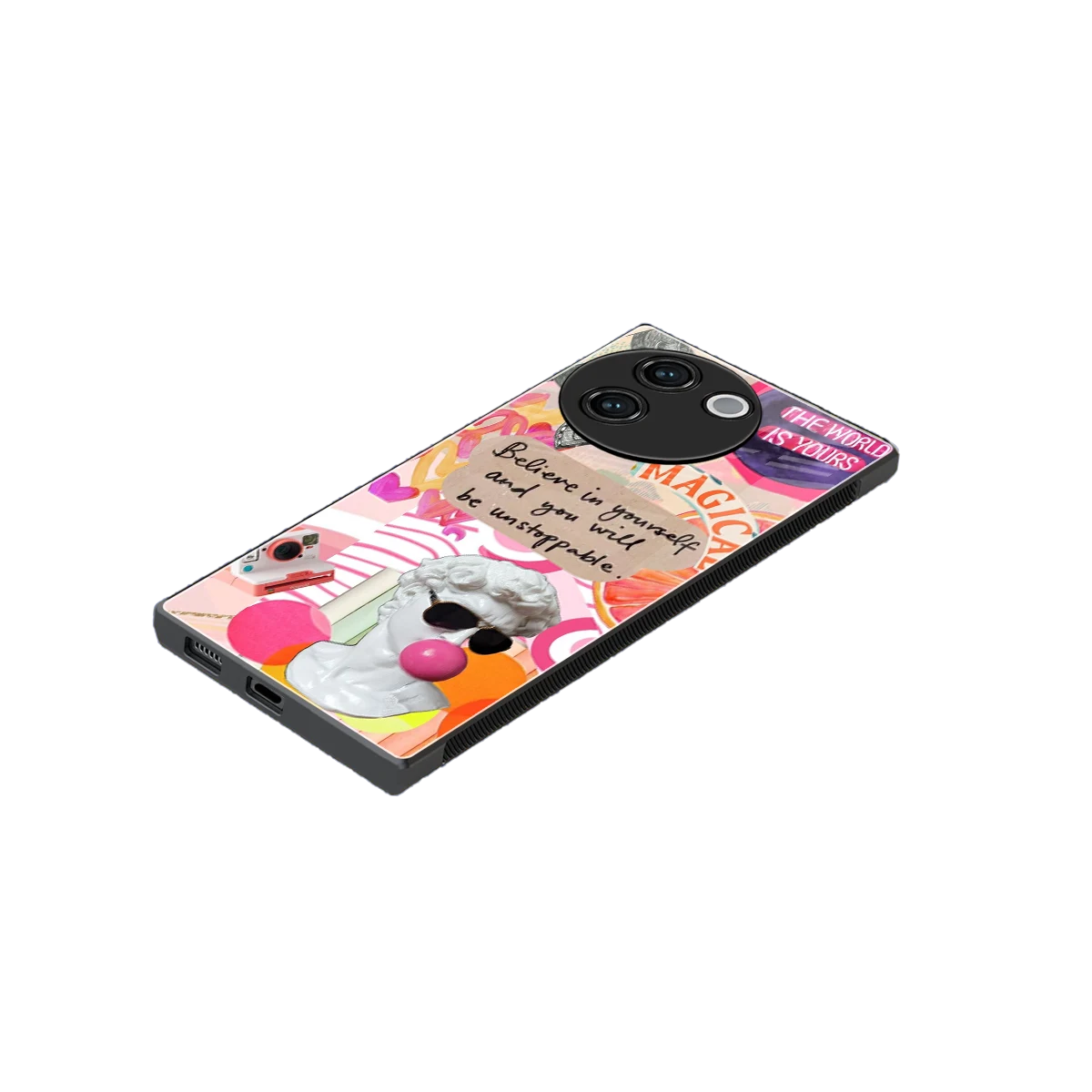 Unstoppable stylish phone case for vivo v30e | glossy glass and slim fit