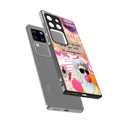 Unstoppable sleekvivo v30 pro cover with tempered glass back and TPU edges