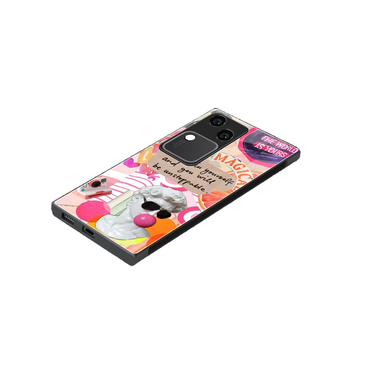 Unstoppable stylish phone case for vivo v30 | glossy glass and slim fit