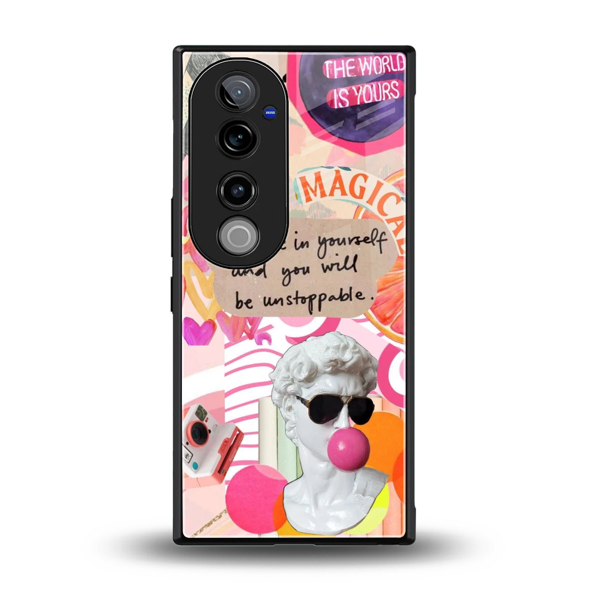 Unstoppable back phone cover | glass case for vivo v40 pro