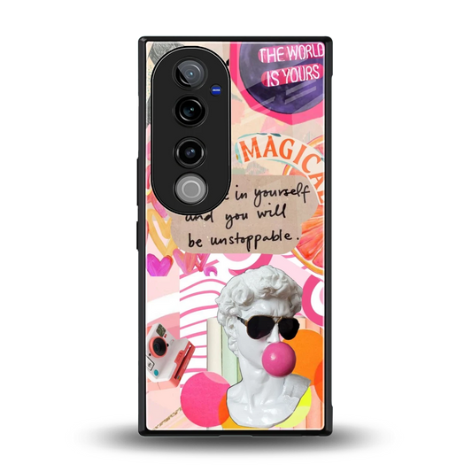 Unstoppable back phone cover | glass case for vivo v40 pro