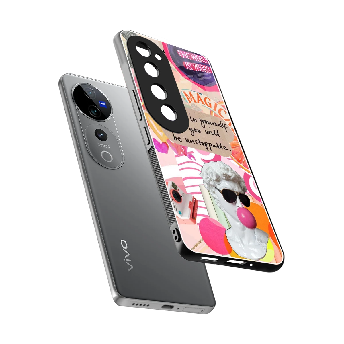 Unstoppable sleek vivo v40 pro cover with tempered glass back and TPU edges
