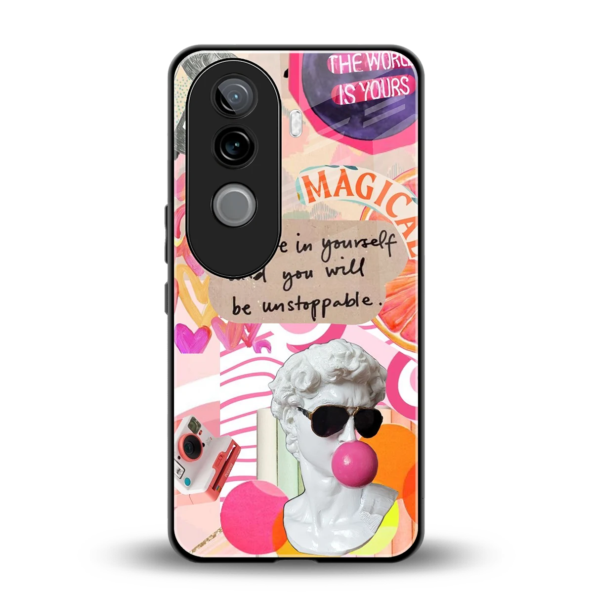 Unstoppable back phone cover | glass case for vivo v40e
