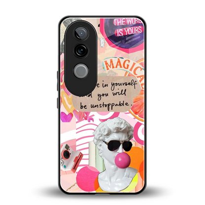 Unstoppable back phone cover | glass case for vivo v40e