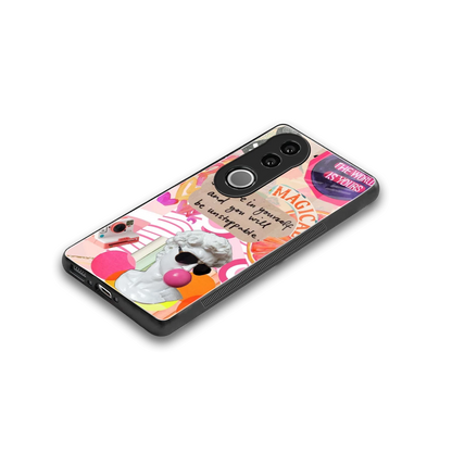 Unstoppable stylish phone case for vivo v50 | glossy glass and slim fit